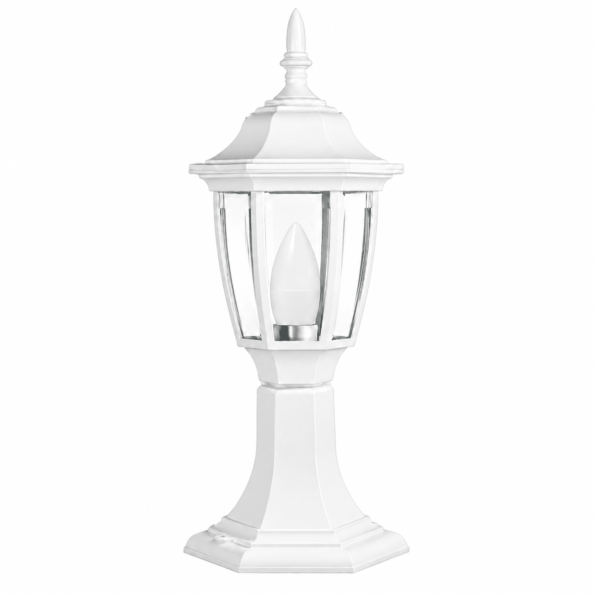 6 Panel Beveled Panel Light — White