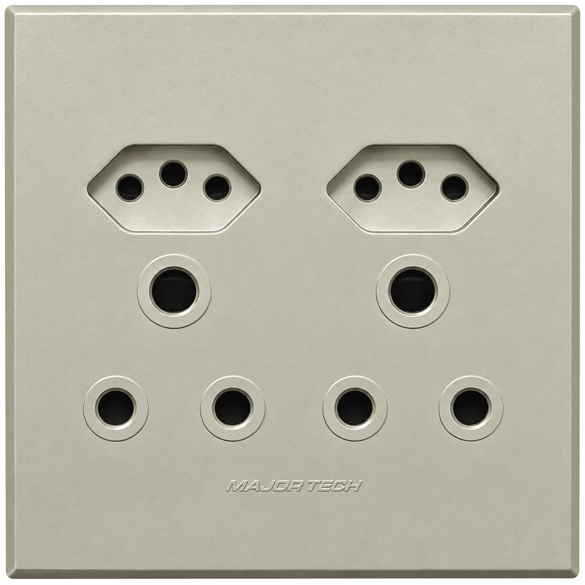 Veti 3 - 4 x 4 Unswitched RSA & V-Slim Sockets - Titanium