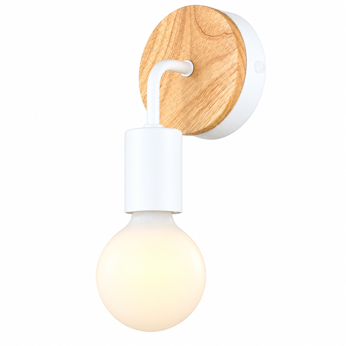 Essence White / Wood Wall Light - E27, IP20