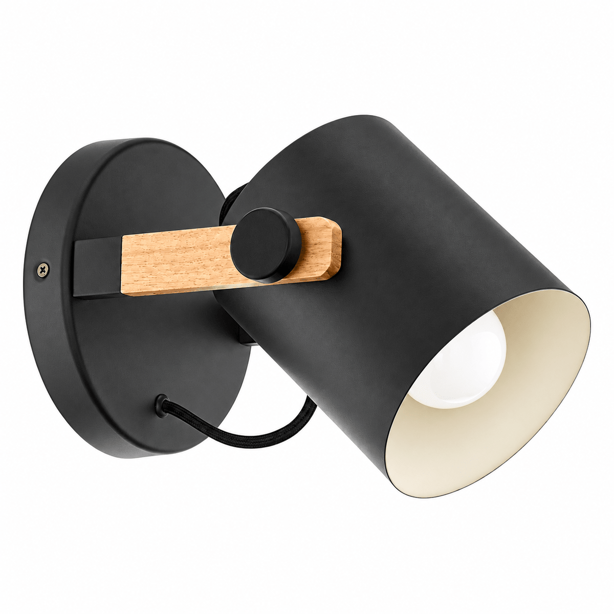 Hornwood 1 Light Spotlight - Black & Brown