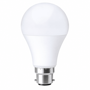 A 15W LED bulb with a rounded white top and a silver B22 base, set against a plain white background.