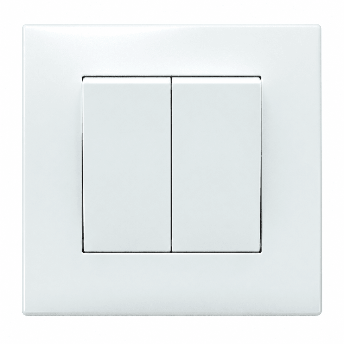 2 Lever 2 Way Switch 10A - White (3x3)