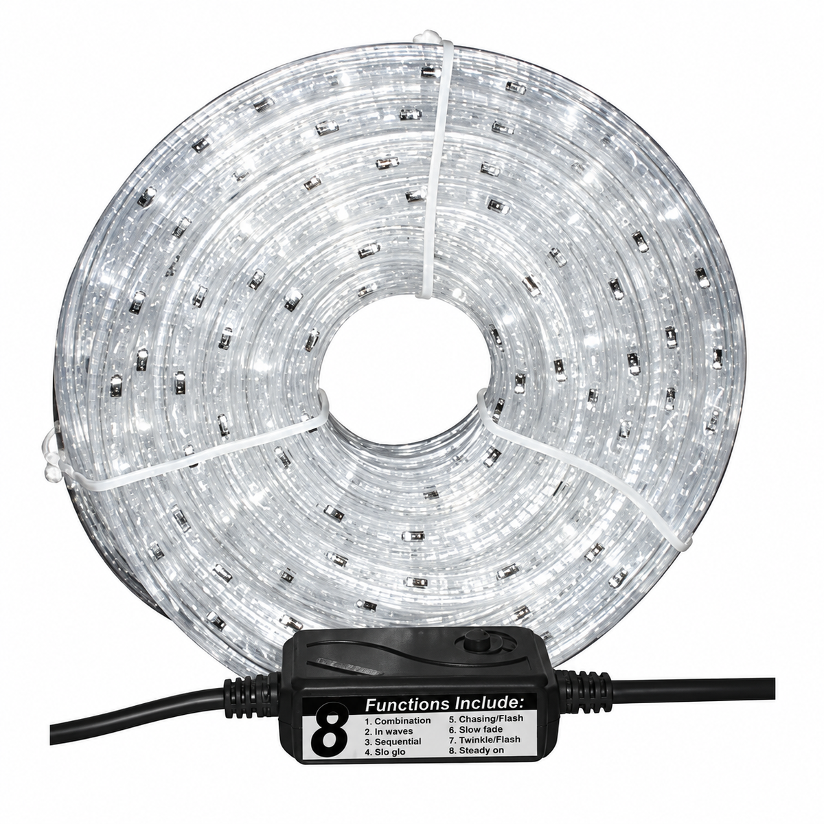 LED Rope Light 3-Wire White 6000K, 230V (50m Roll)