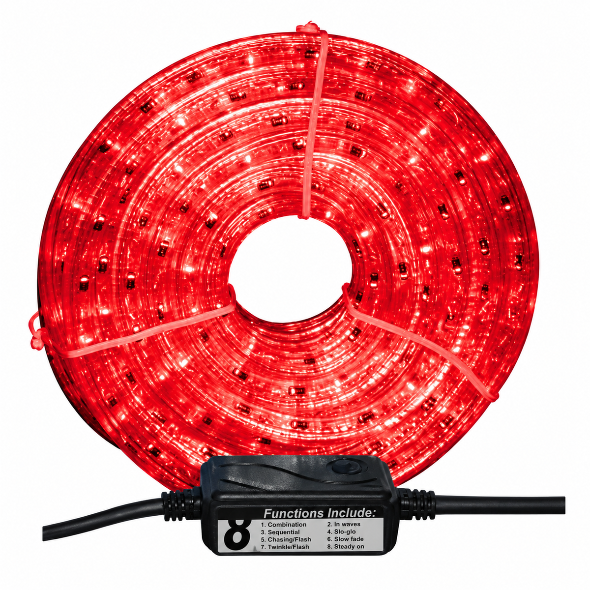 LED Rope Light 3-Wire Red, 230V (50m Roll)