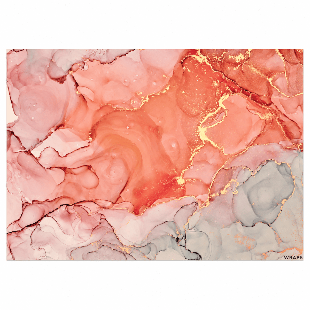 Gift Wrap Sheet - Peach Marble