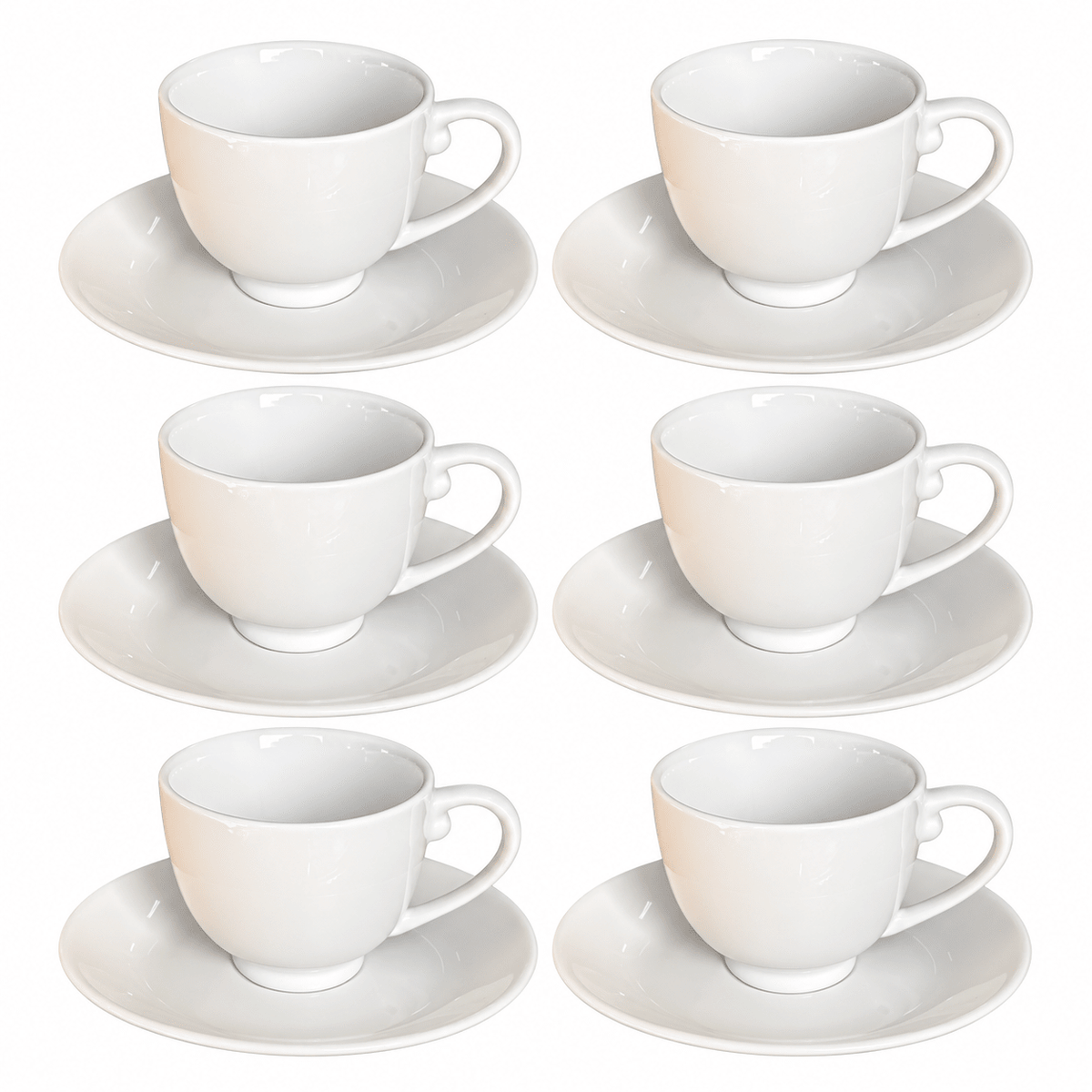 White Espresso Ceramic Bow Cup Set - Box Of 6