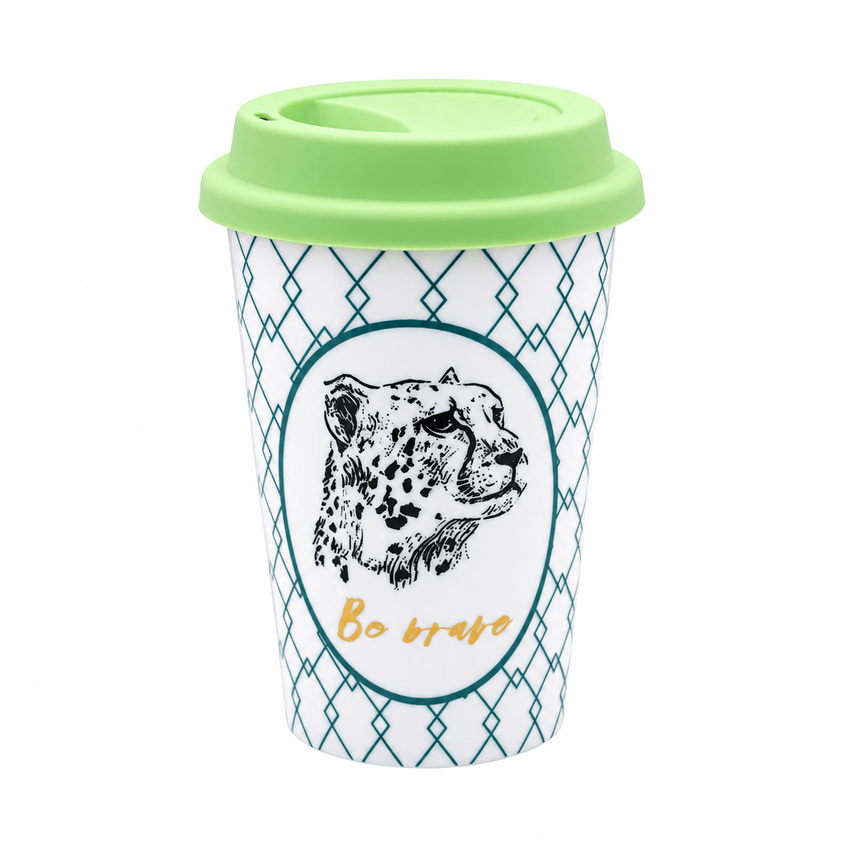 Geometrical Cheetah Travel Mug