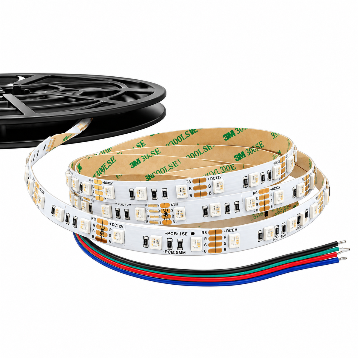 12V 14.4W RGB LED Strip Light (IP20) - 50m Roll