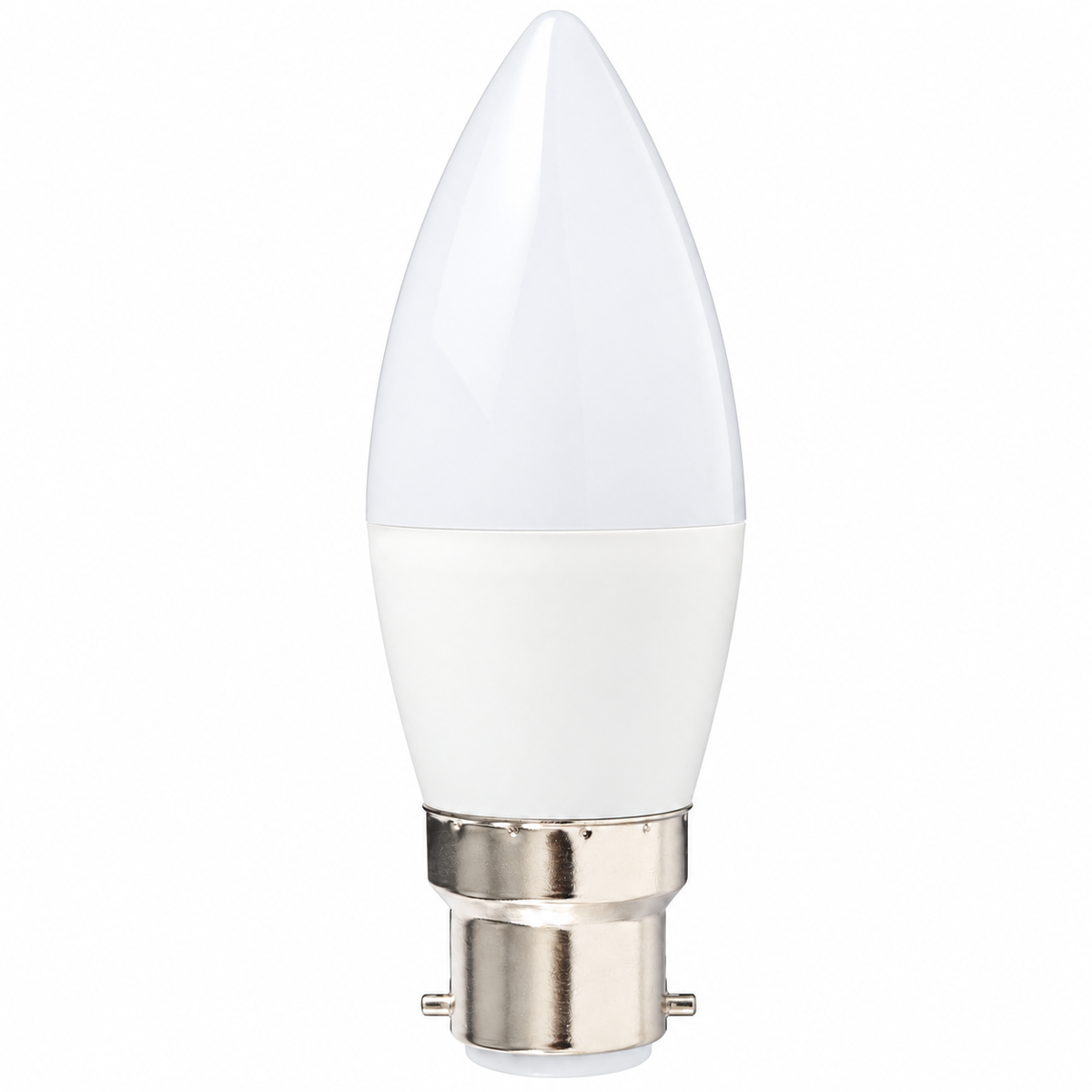 5W Clear Candle LED Bulb – B22, 6000K Daylight