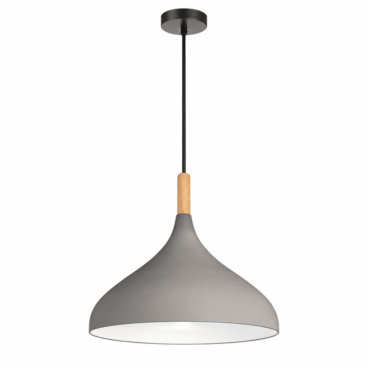 Grey & Wood Pendant Light