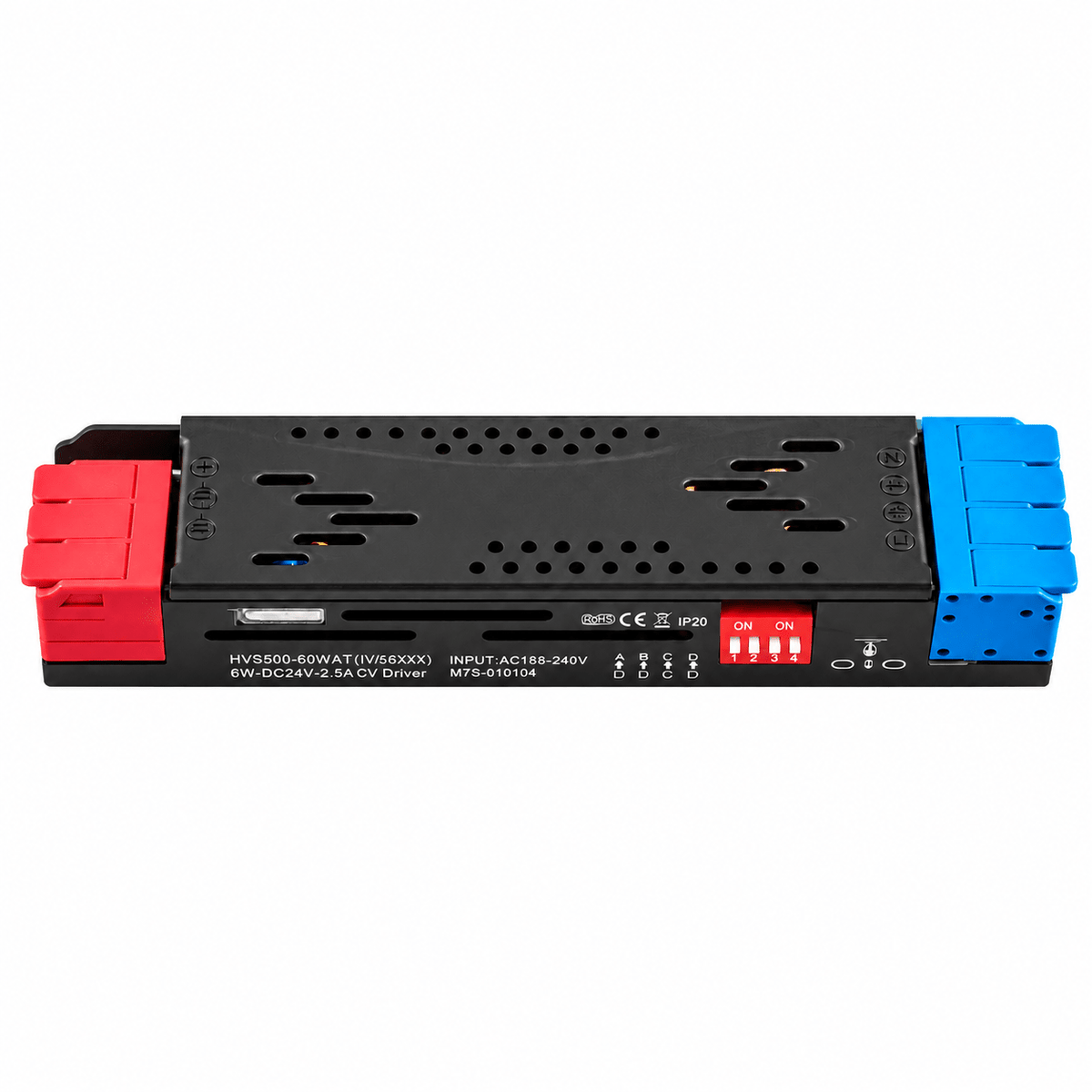 LED Power Supply - 24Vdc 60W with DIP Switch Step Dimming