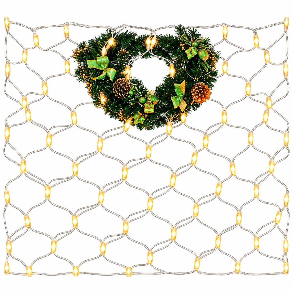 LED Fairy Net Lights - 1.5 x 3m Outdoor - White / Daylight
