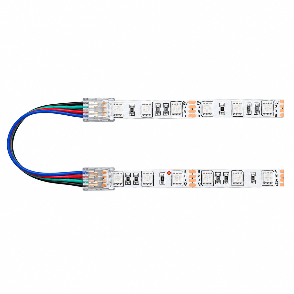 Fast 2-Way Connector with 10cm Cable - 10mm RGB SMD Strip