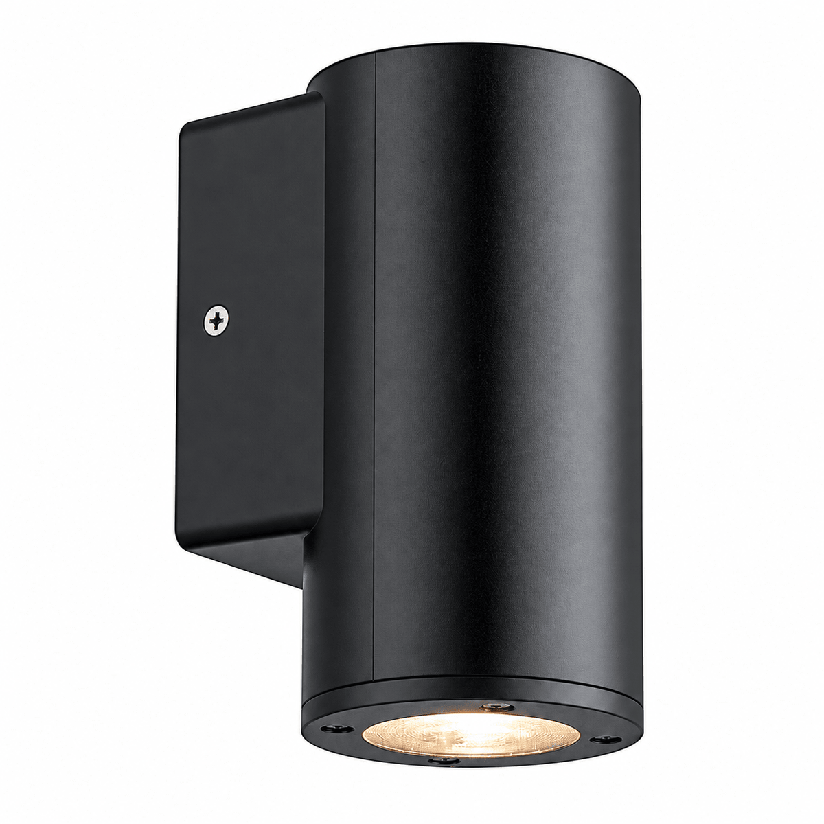 Sylo Round Down Wall Light - Black IP65