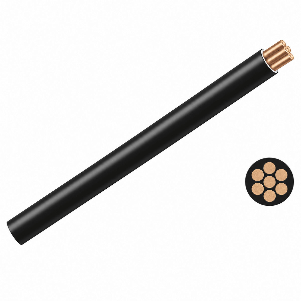 25mm² GP Wire - Black (100m Roll)