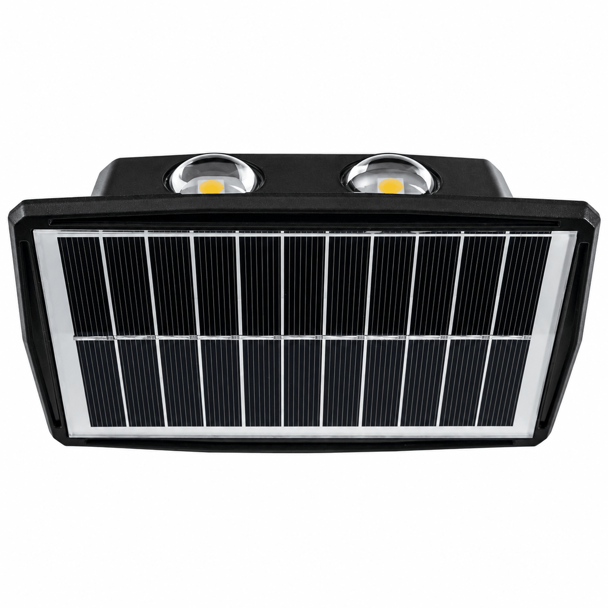 Black Solar Outdoor Wall Light - Up & Down Facing IP65