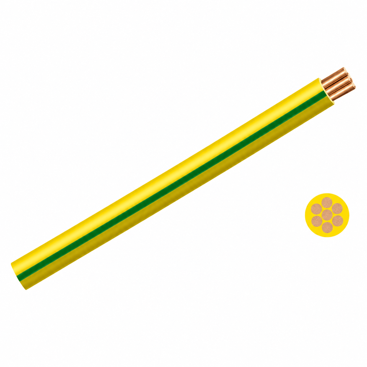 Green/Yellow Wire 2.5mm² Earth/PE Identification