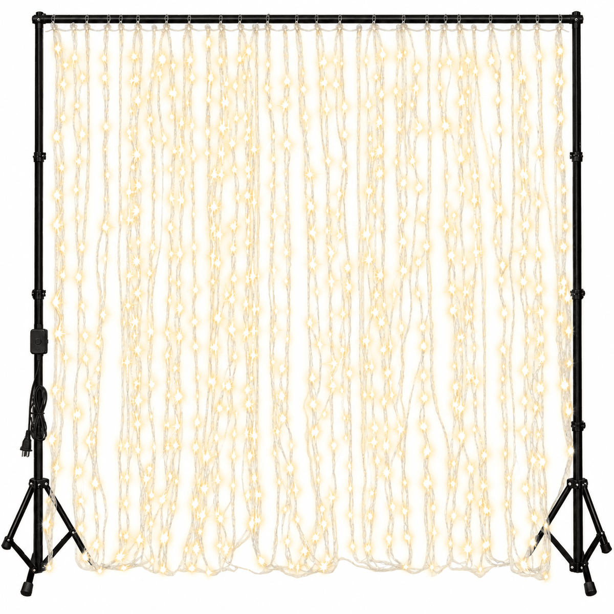 LED Curtain Lights - 2m x 1.5m or 5m - 1.5m / Black
