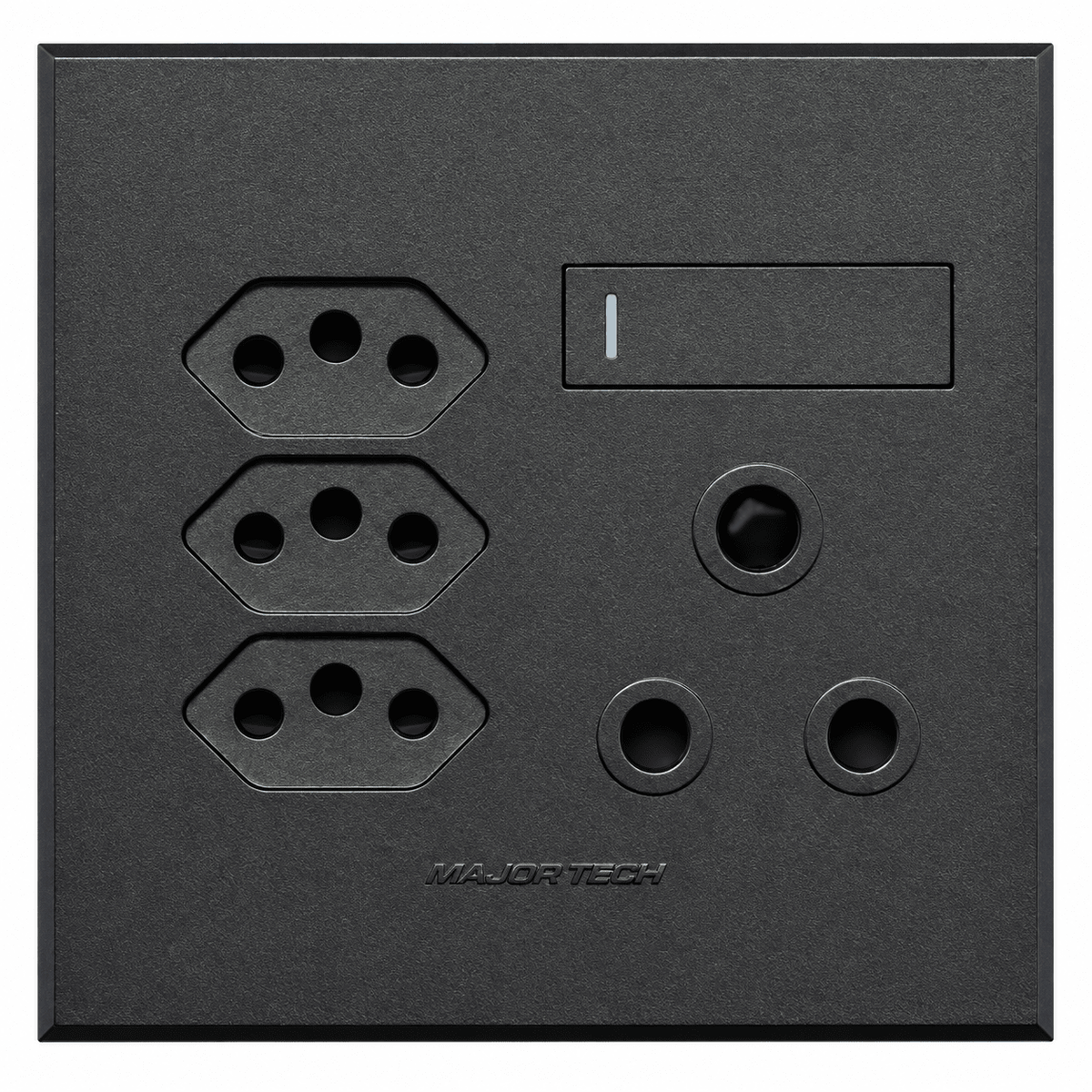 Veti 3 - 4 x 4 Single RSA, Triple V-Slim Sockets - Graphite / Graphite