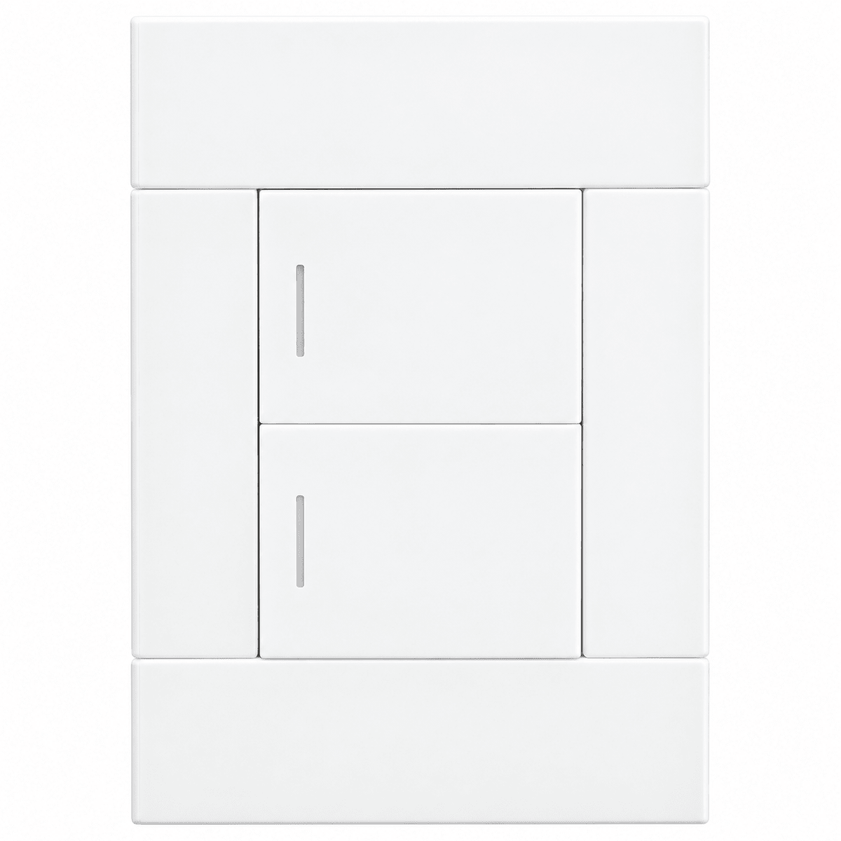 Veti 2 - White Two Lever Wall Switch - 2 Way