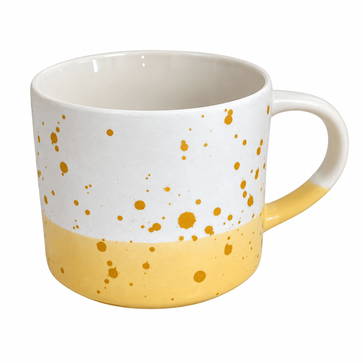 Golden Speckle Yellow Base Ceramic Coffee Mug