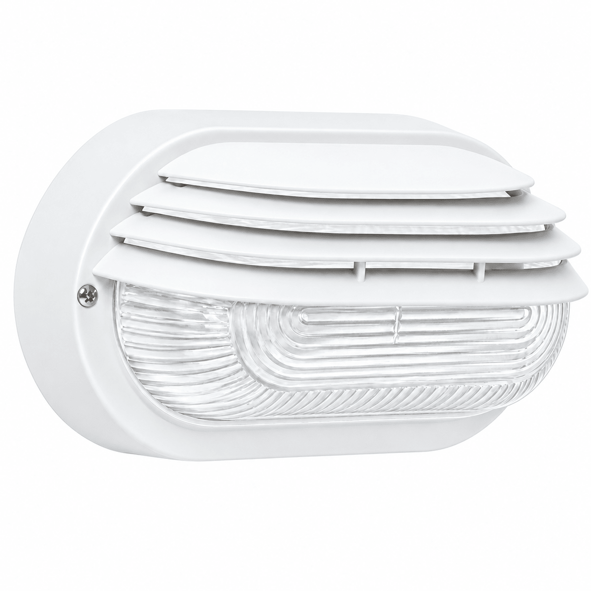 PVC Bulkhead with Clear Glass - White