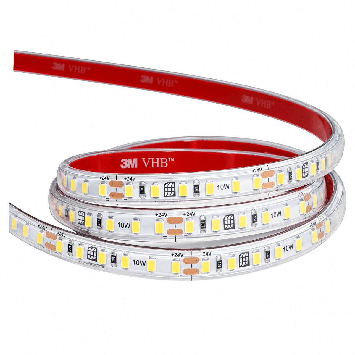 24V LED Strip Light 10W/m - 50m Outdoor Roll (6000K, IP65)