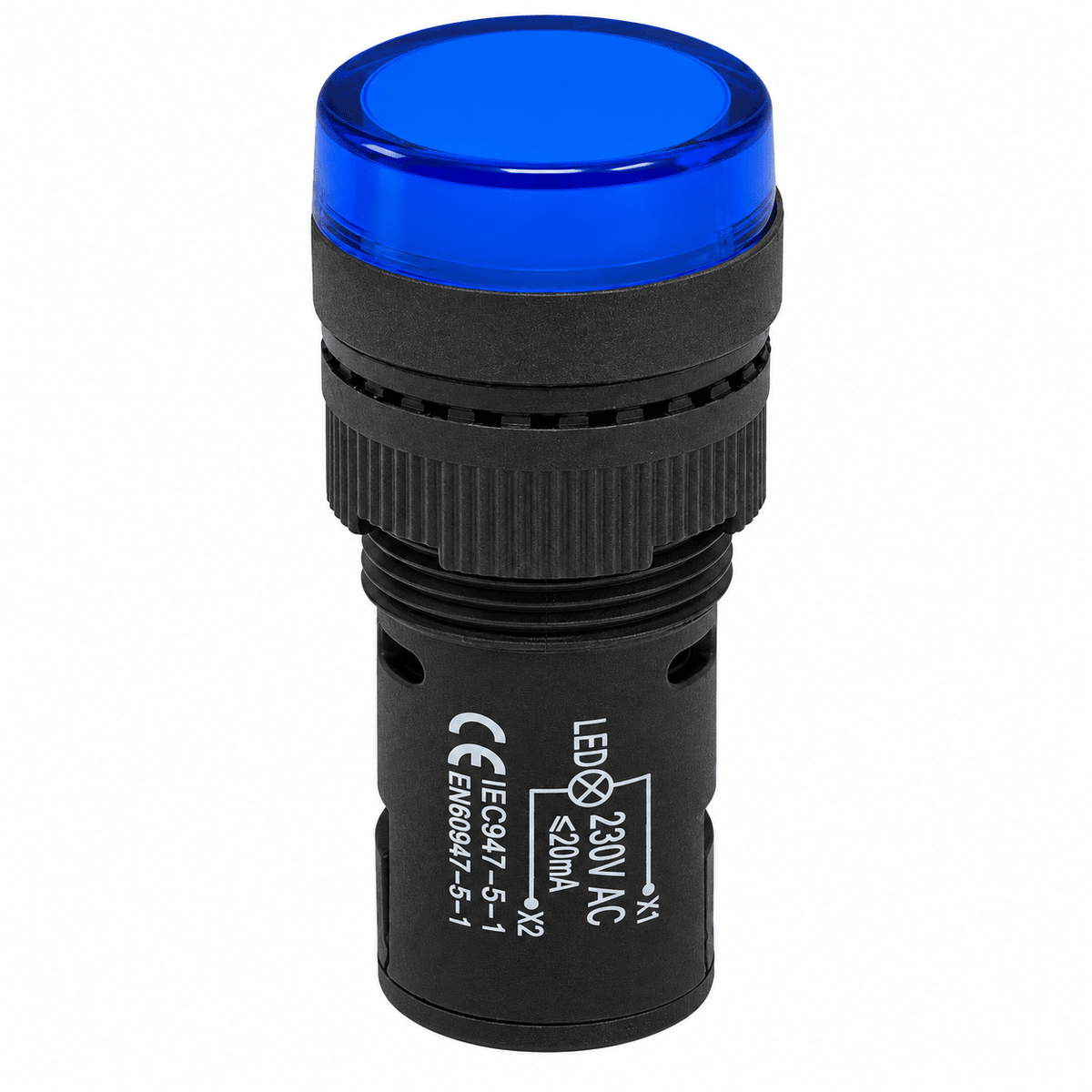 Blue LED Pilot Light - IP65 High-Brightness