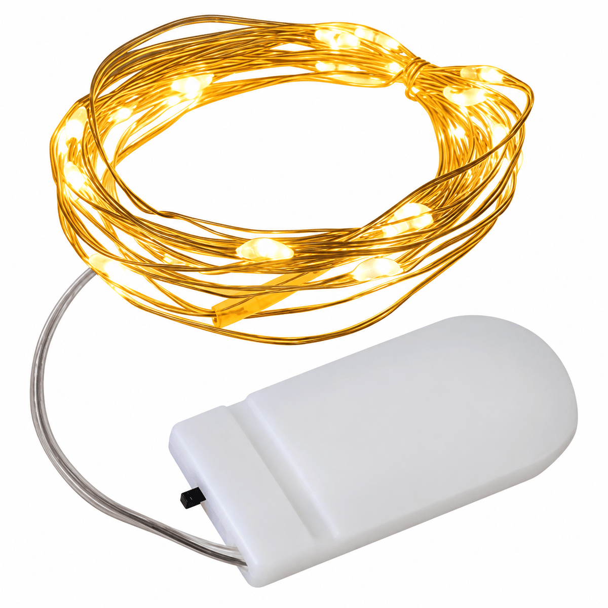 LED Fairy Lights - 2 Meter / Battery Operated - Gold