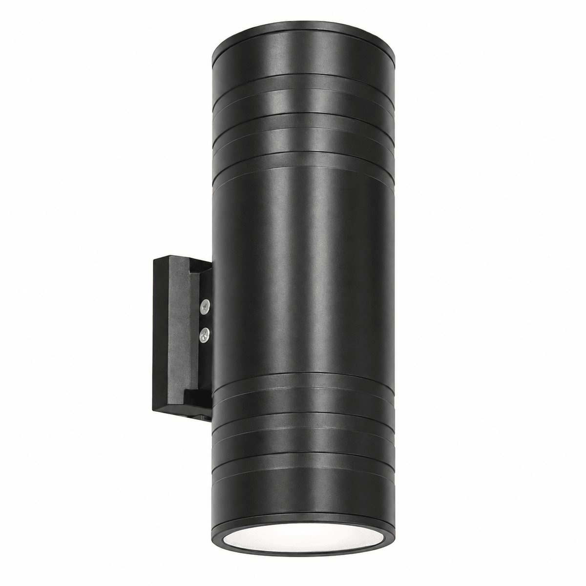 Round Up & Down Coastal Garden Wall Light - Black (IP54)