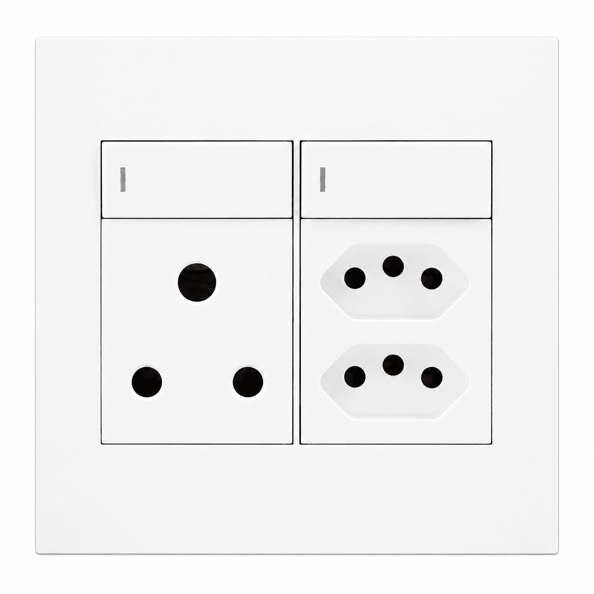 16A Double Slim RSA Socket with Switches - 4x4