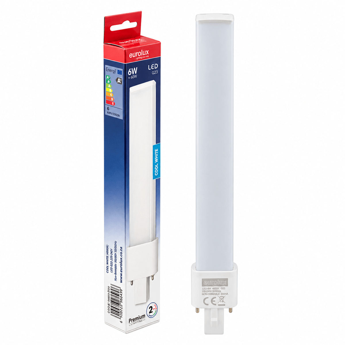 Cool White 6W LED G23 Bulb