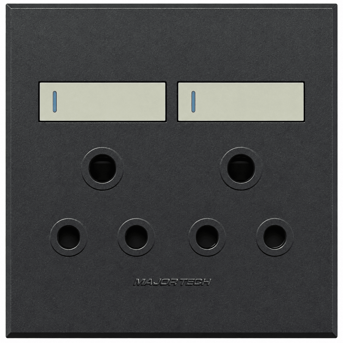 Veti 3 - 4 x 4 Double RSA Sockets - Titanium / Graphite