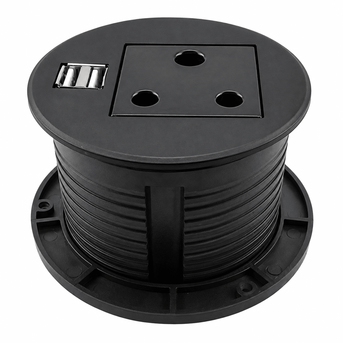 Black Desk Top Socket USB Charging