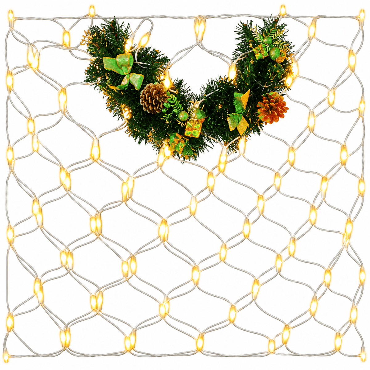 LED Fairy Net Lights - 1.5 x 3m Outdoor - White / Warm White