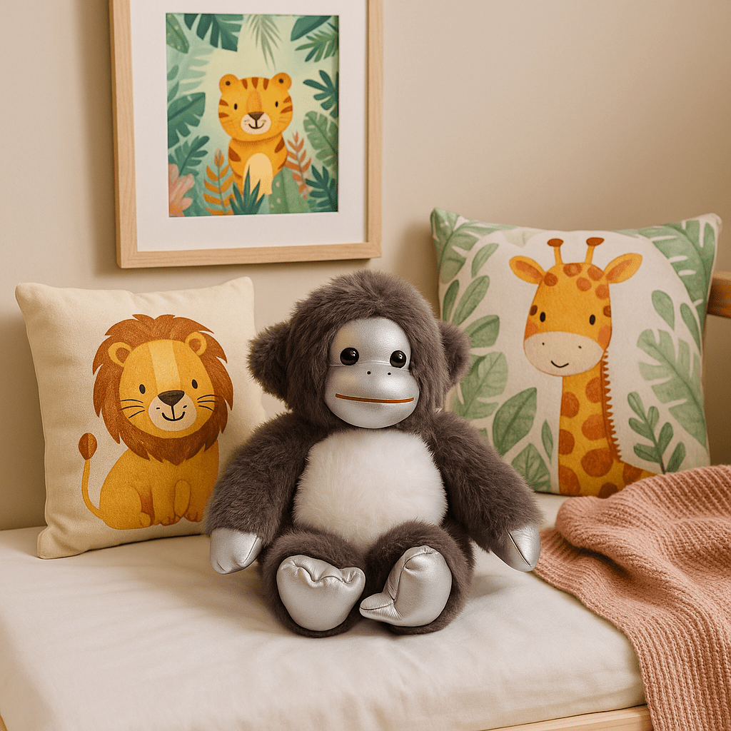 Grey Gorilla Plush Toy 35cm - Future Decor