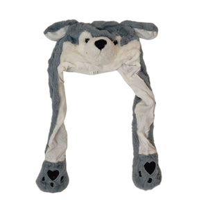 Grey Wolf Interactive Squeeze Hat - Future Decor