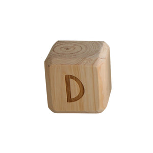 Handcrafted Wooden Alphabet Block - D - Future Decor