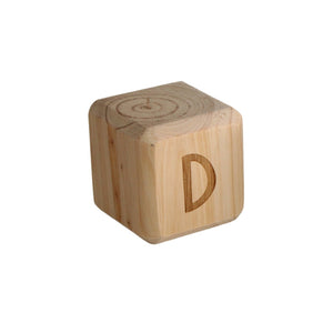 Handcrafted Wooden Alphabet Block - D - Future Decor