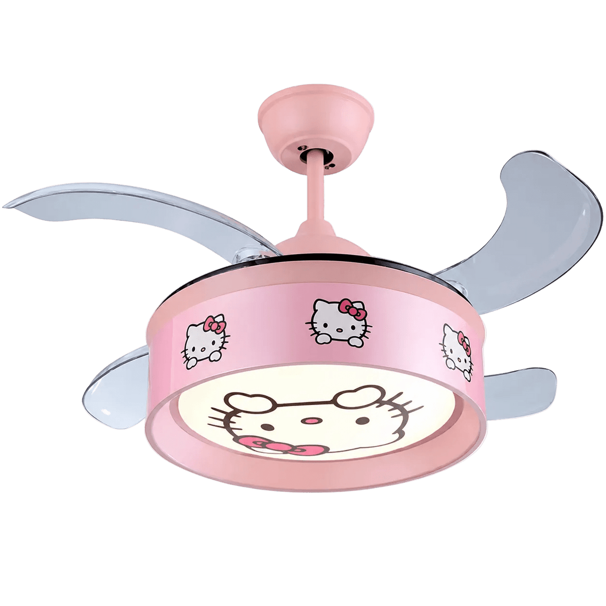 Hello Kitty Pink Retractable LED Ceiling Fan