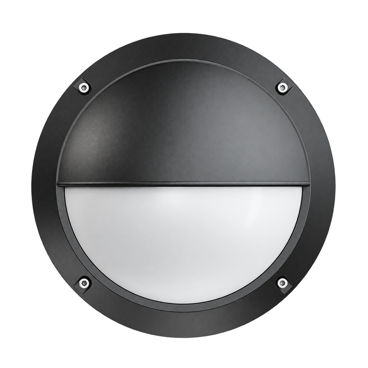 Black round bunker bulkhead with eyelid, transparent product image