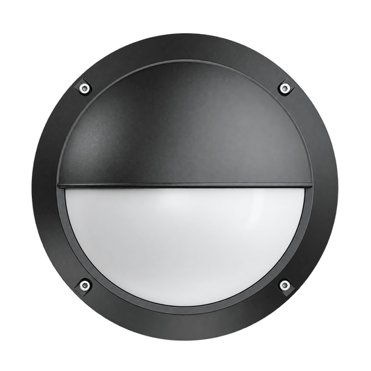 Black round bunker bulkhead with eyelid, transparent product image