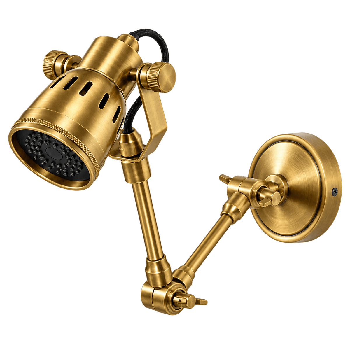 Indigo swing wall lamp antique brass, transparent background, 1254 square