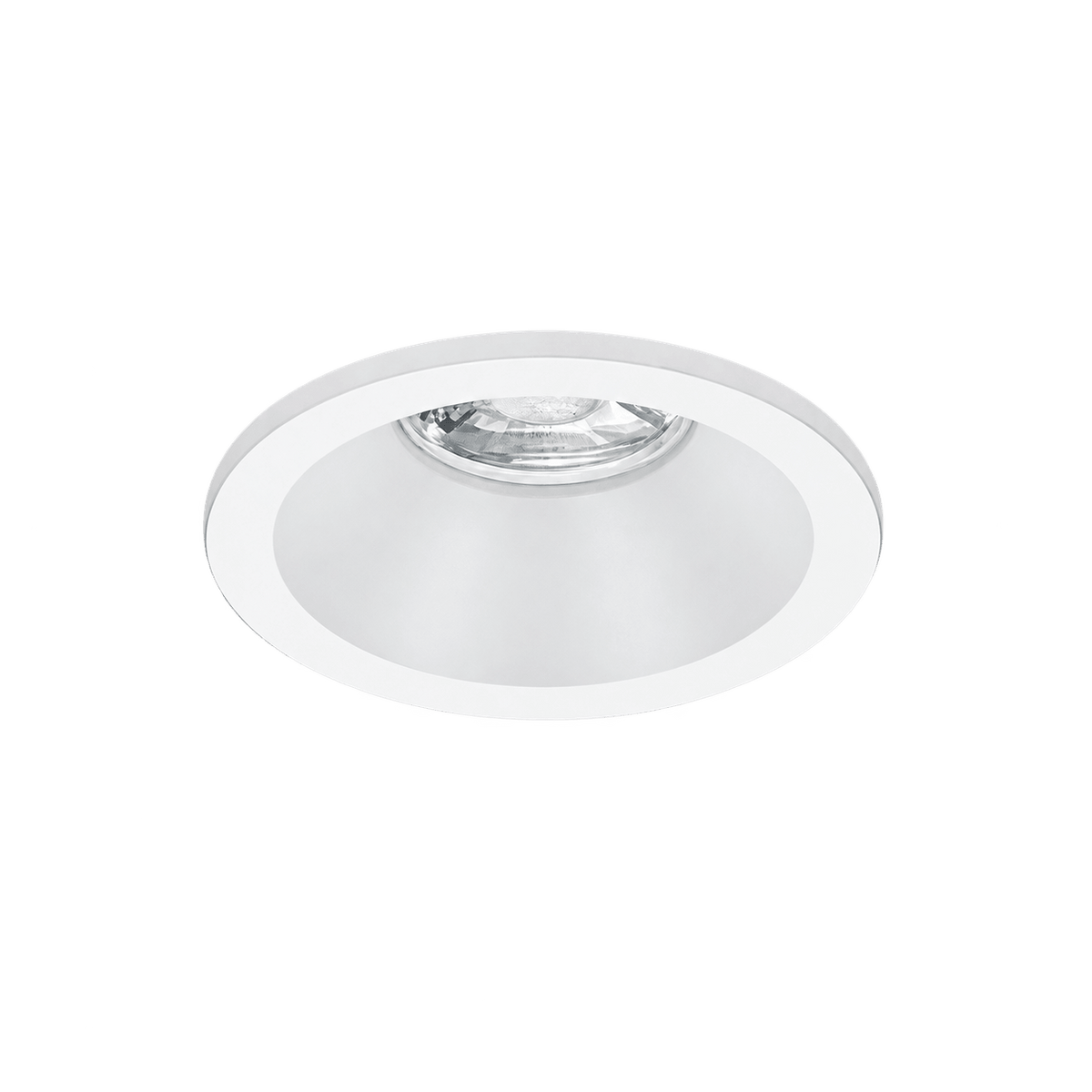 IP65 low-glare GU10 downlight holder on a transparent background