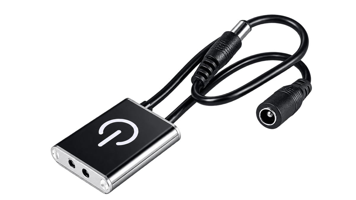 LED strip IR sensor controller and cables on a transparent background
