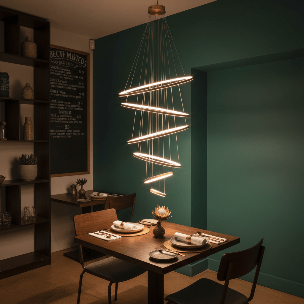 Gold Mega Ribbon LED Pendant Light (Dimmable)