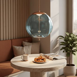 Blue Orb LED Pendant Light