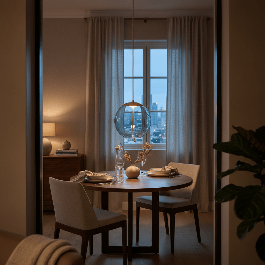 Blue Orb LED Pendant Light