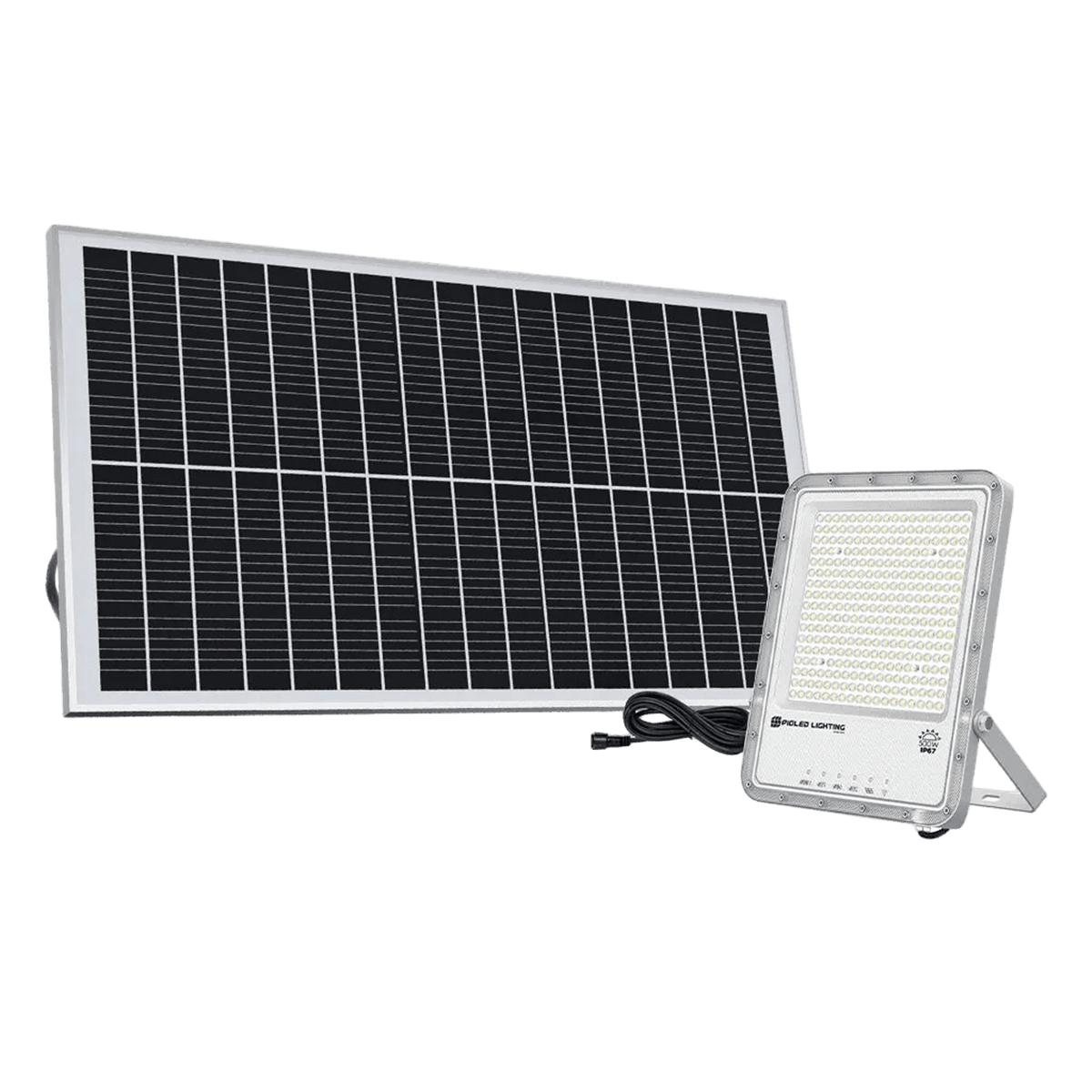Karu 500W solar floodlight 4000K with solar panel - transparent background - 1254 x 1254