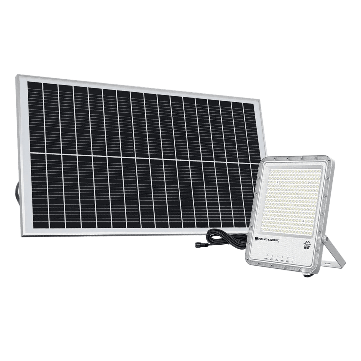 Karu 500W solar floodlight 4000K with solar panel - white background - 1254 x 1254